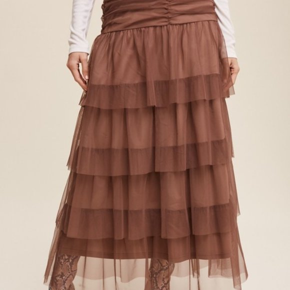 NEW - BECKY CINCHED MAXI SKIRT - Picture 5 of 7